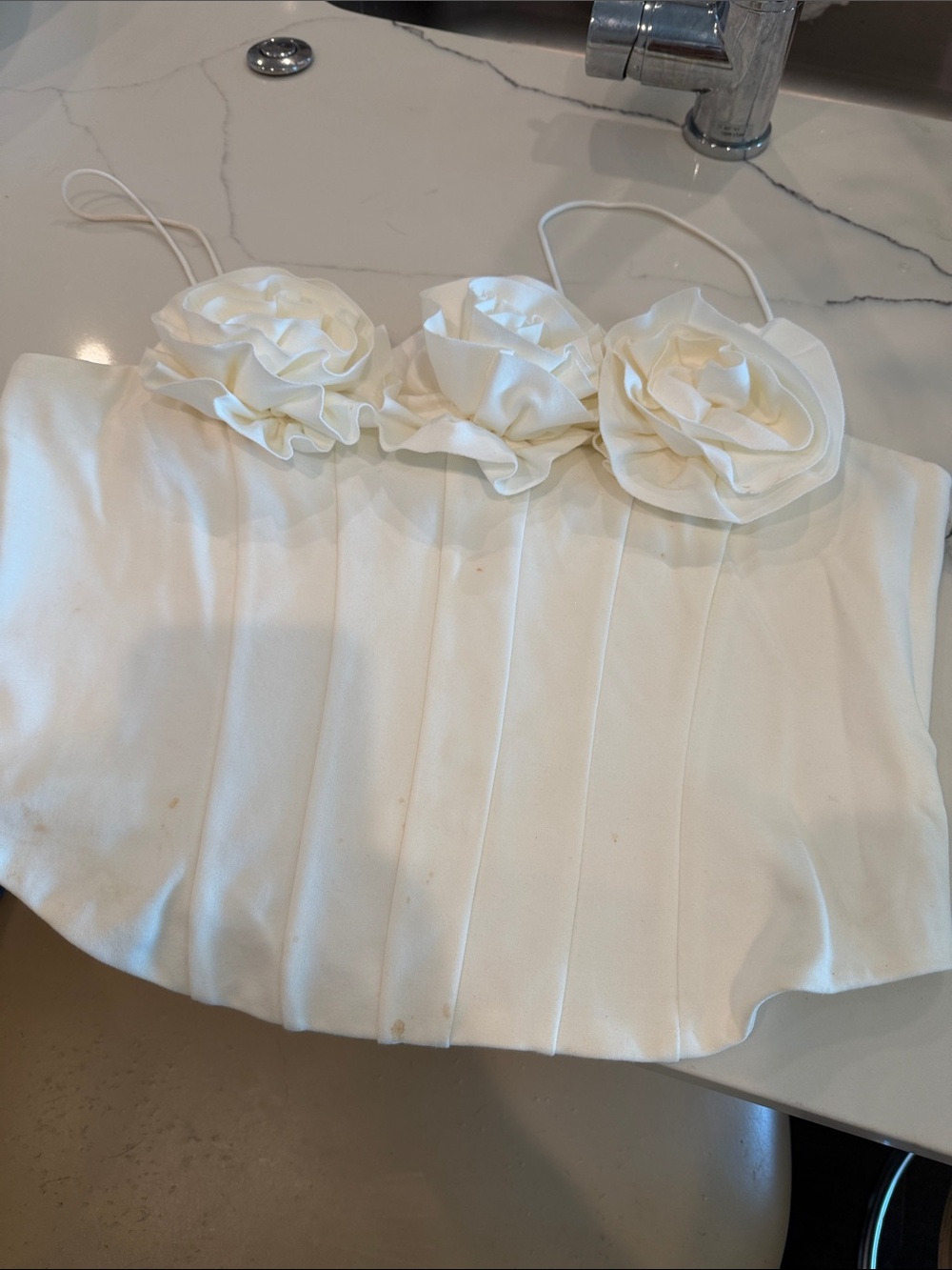 Sunday in Brooklyn Ivory Floral Appliqué Camisole